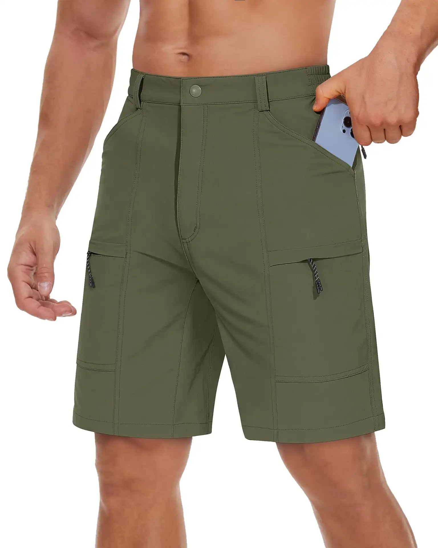 Men's Casual Multi-Pocket Quick-Dry Cargo Shorts