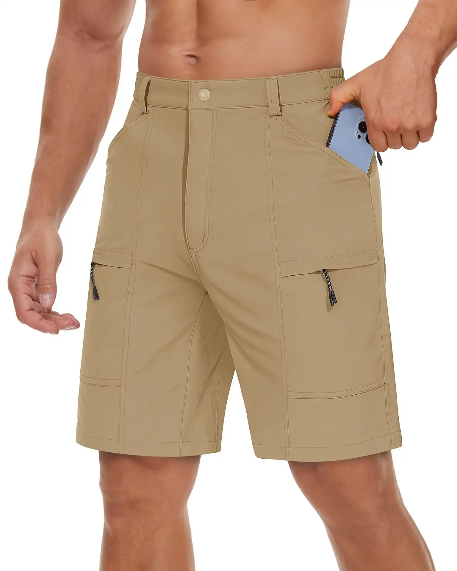 Men's Casual Multi-Pocket Quick-Dry Cargo Shorts