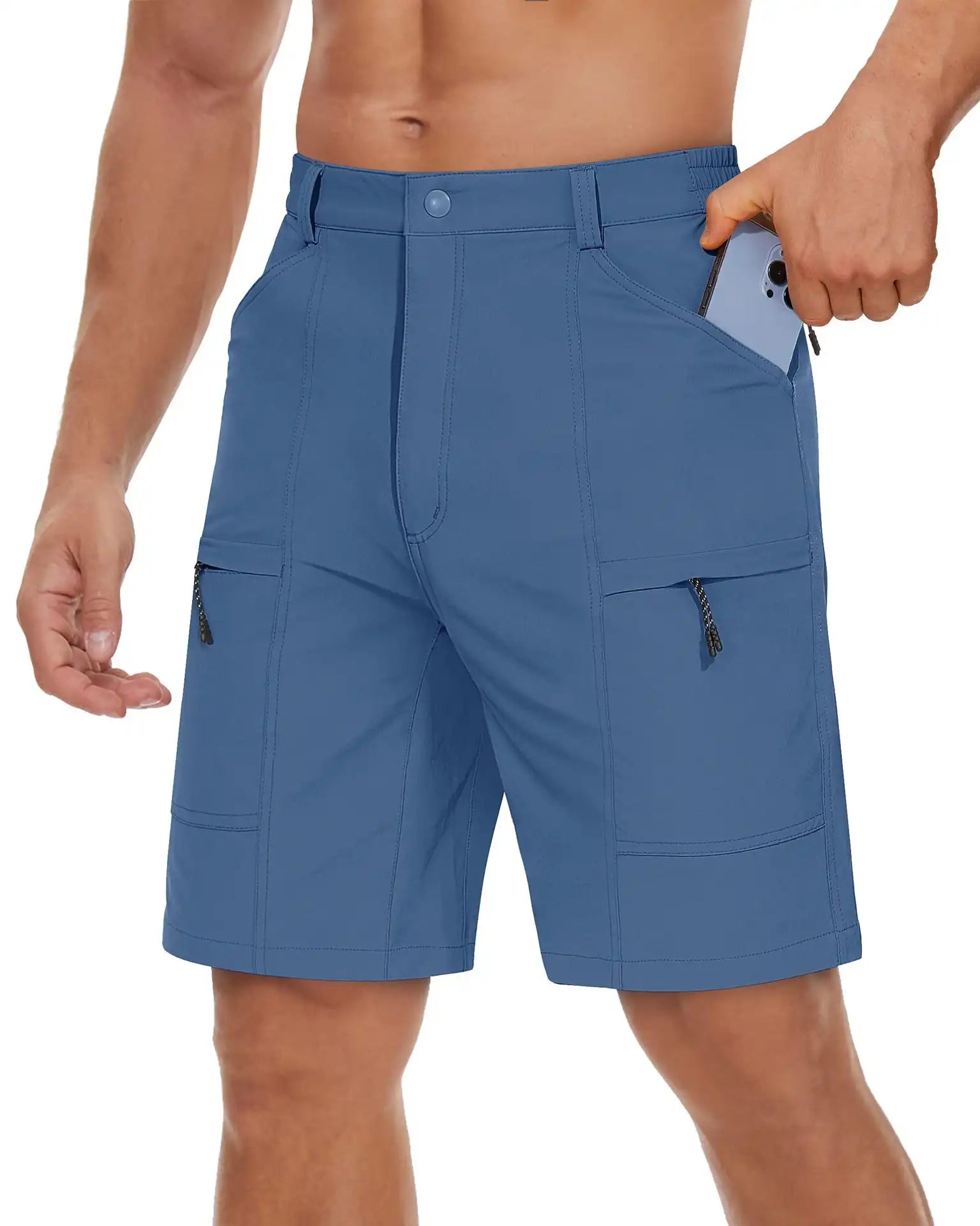 Men's Casual Multi-Pocket Quick-Dry Cargo Shorts