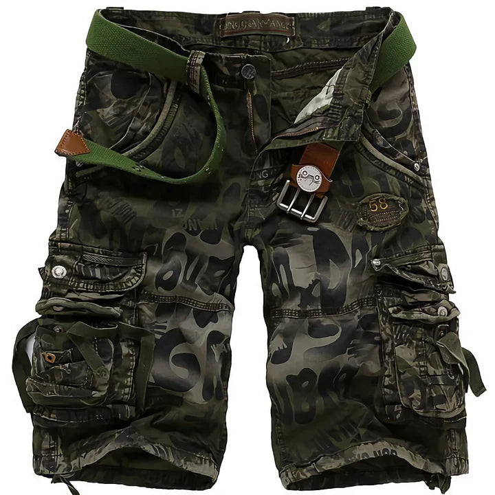 Men's Tactical Cotton Camouflage Cargo Shorts (No Belt)