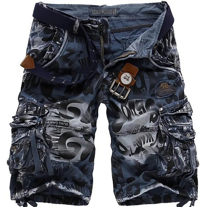 Men's Tactical Cotton Camouflage Cargo Shorts (No Belt)