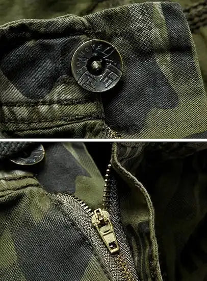 Men's Tactical Cotton Camouflage Cargo Shorts (No Belt)