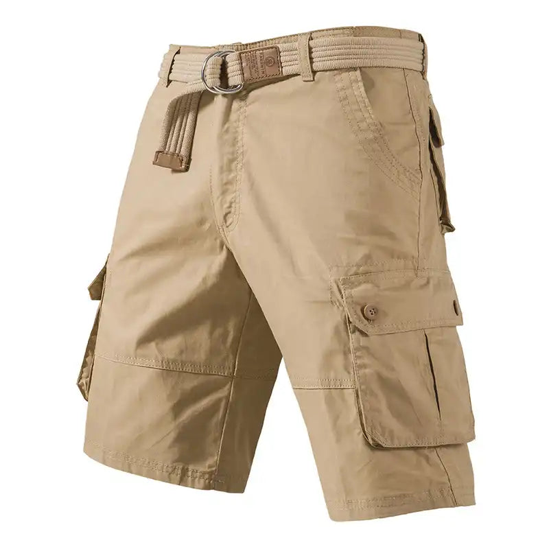 Men's Cotton Cargo Shorts - Multi-Pocket Summer Casual Shorts