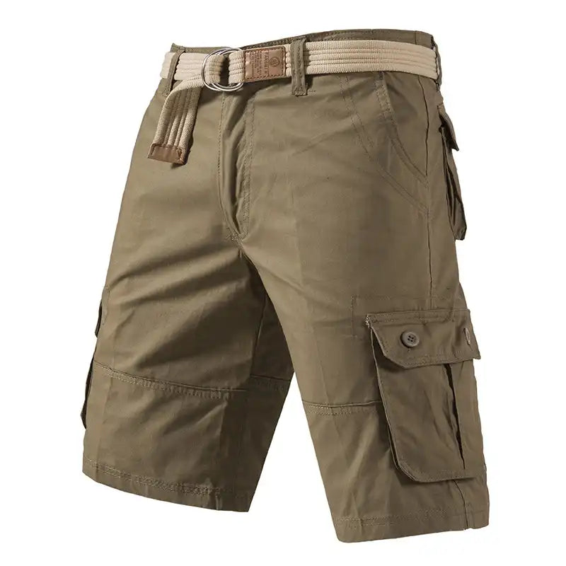 Men's Cotton Cargo Shorts - Multi-Pocket Summer Casual Shorts