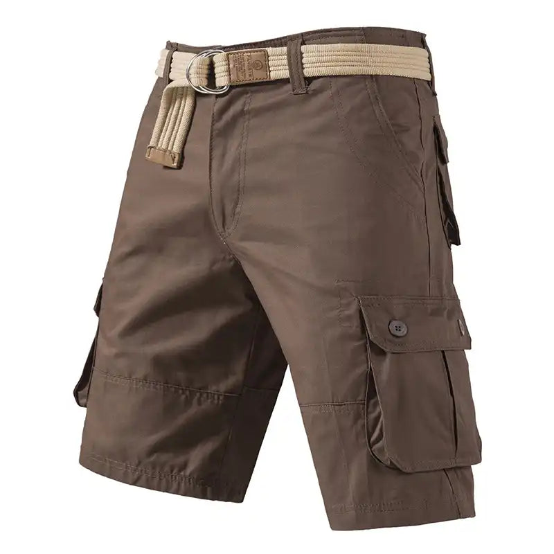 Men's Cotton Cargo Shorts - Multi-Pocket Summer Casual Shorts