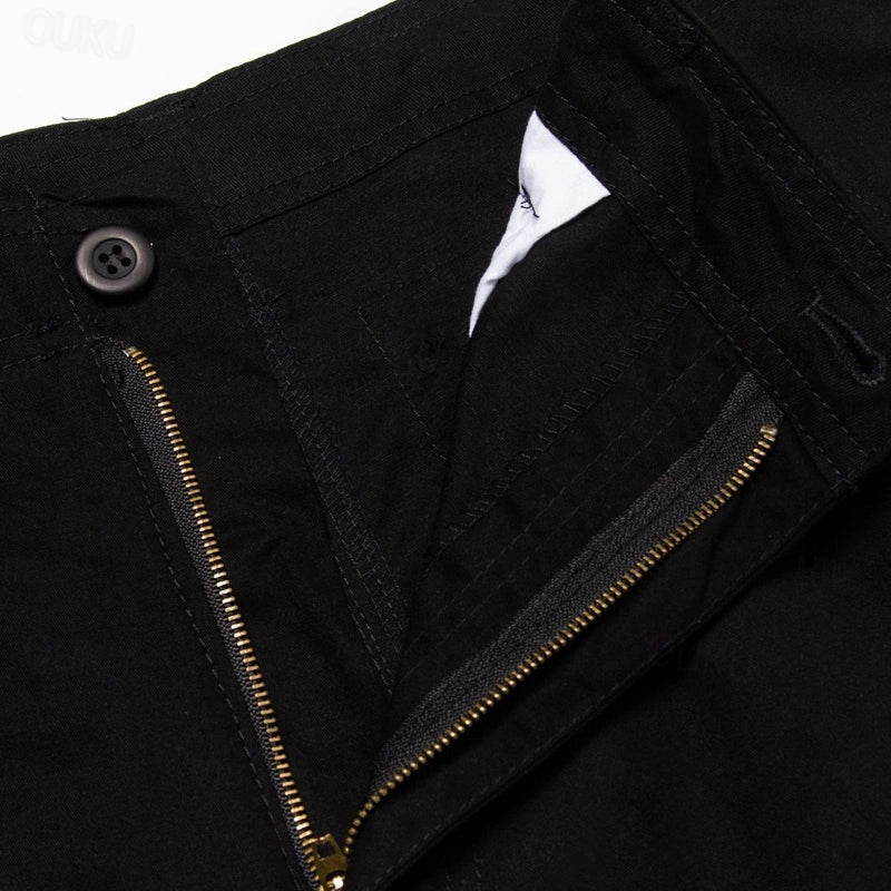 Men's Cotton Cargo Shorts - Multi-Pocket Summer Casual Shorts