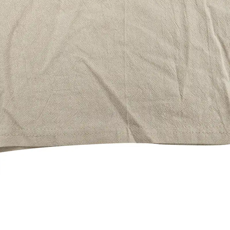 Men's Linen Summer Shorts - Elastic Drawstring Waist, Straight Leg