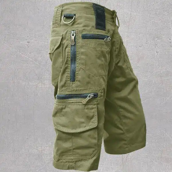 Men's Loose-Fit Cotton Cargo Shorts | Multi-Pocket