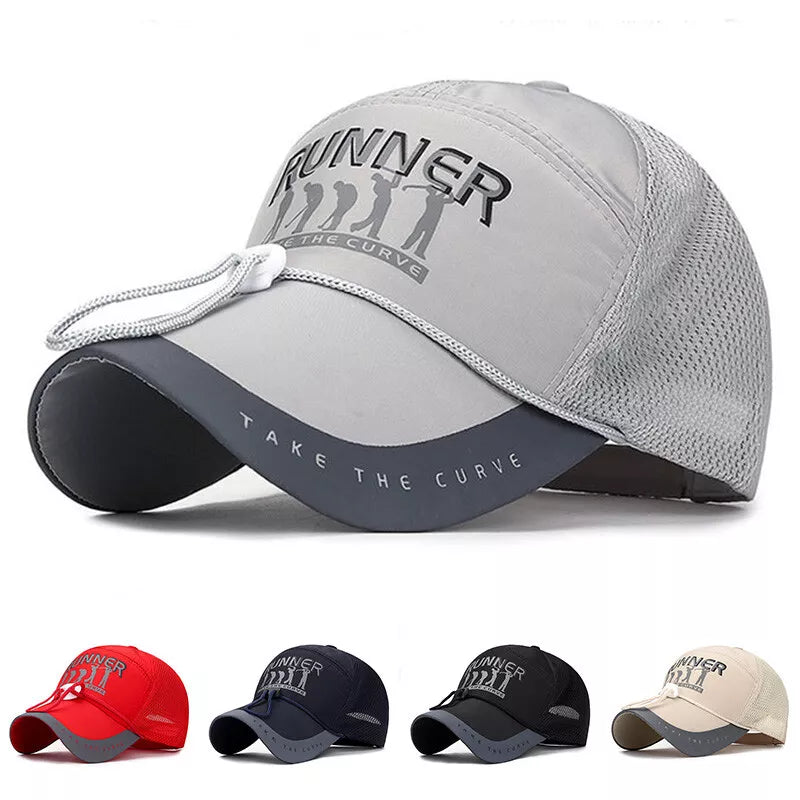 Men's Outdoor Baseball Cap with Wind Cord