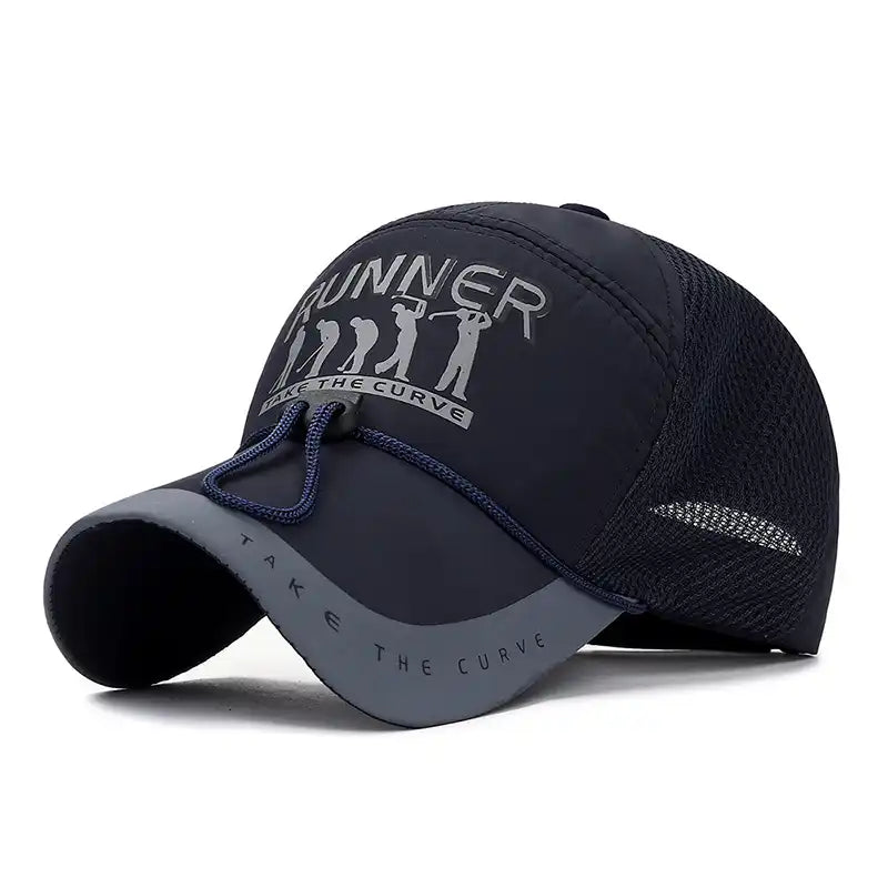 Men's Outdoor Baseball Cap with Wind Cord