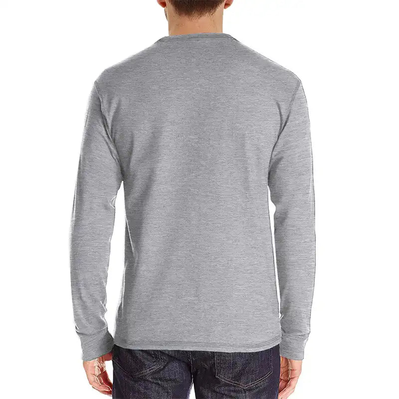Men's Pocket Henley T-Shirt - Long Sleeve Classic