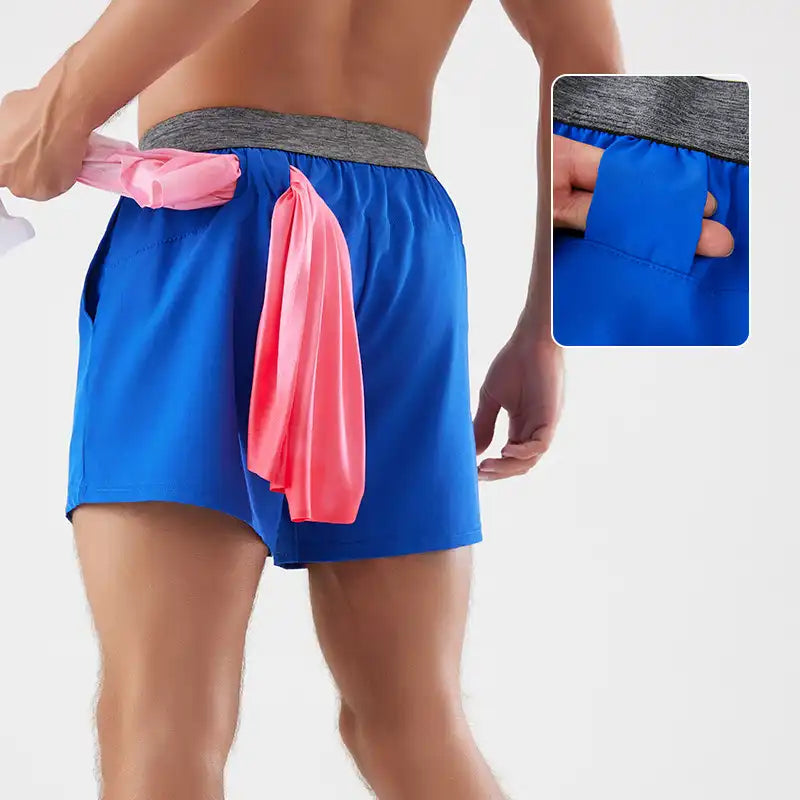 Men's Quick-Dry 4-Inch Running Shorts with Towel Loop