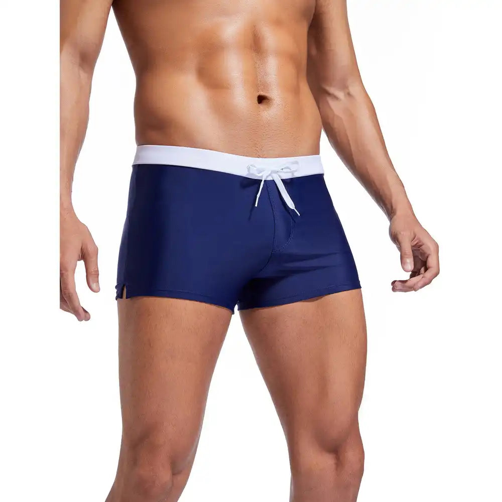 Men's Quick-Dry Swim Trunks - Solid Color Sport Shorts for Surf & Gym