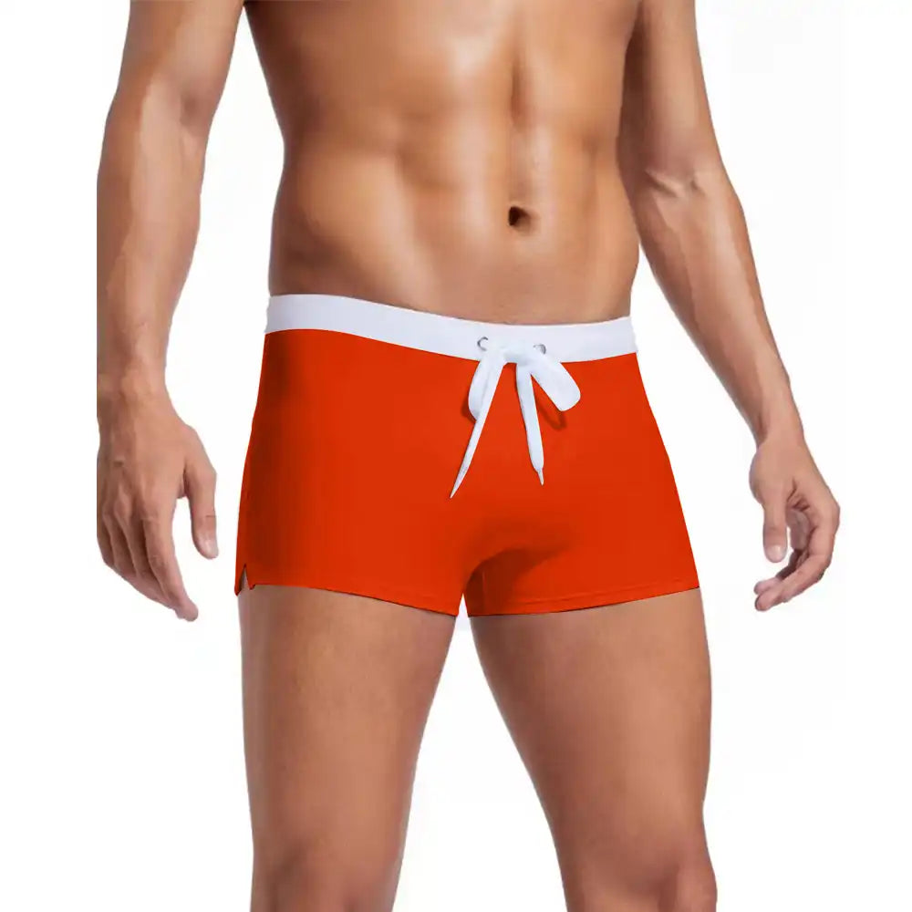 Men's Quick-Dry Swim Trunks - Solid Color Sport Shorts for Surf & Gym