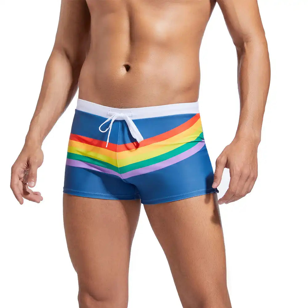 Men's Quick-Dry Swim Trunks - Solid Color Sport Shorts for Surf & Gym