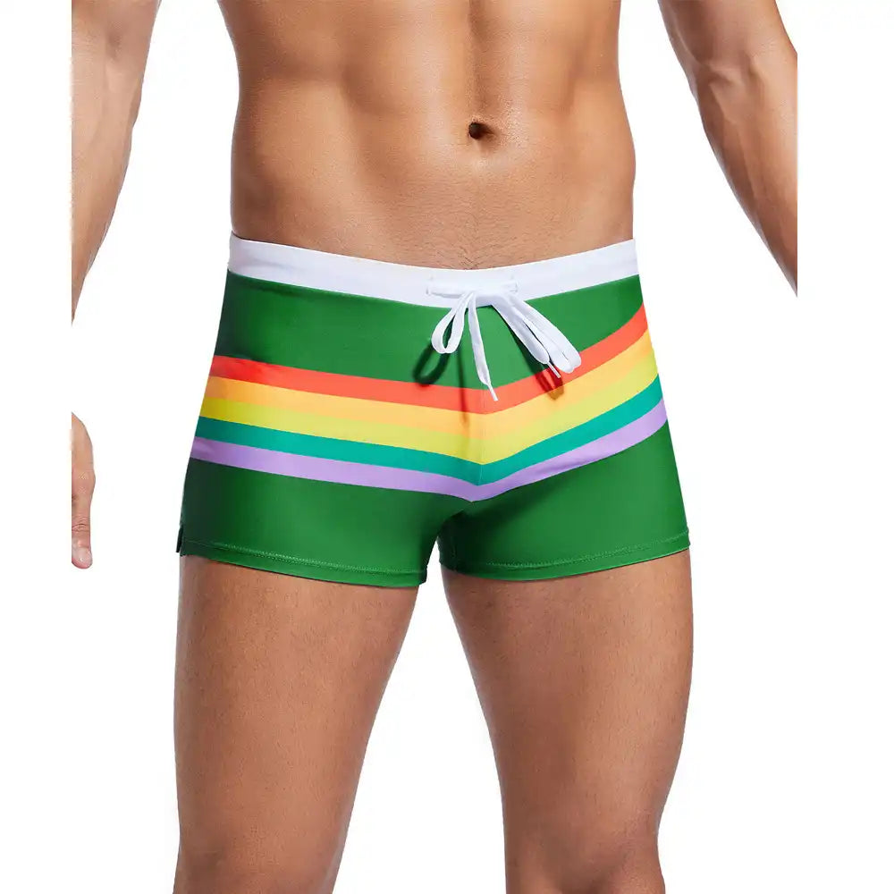 Men's Quick-Dry Swim Trunks - Solid Color Sport Shorts for Surf & Gym