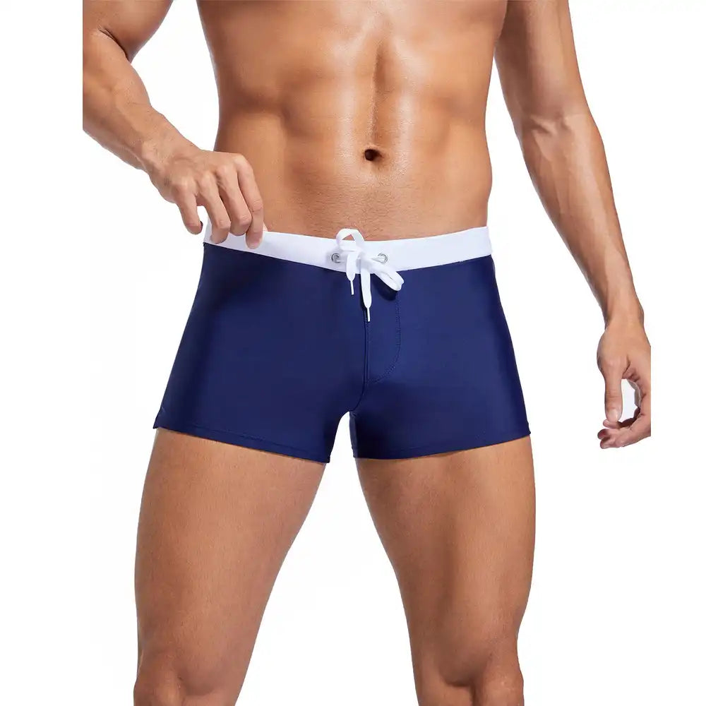Men's Quick-Dry Swim Trunks - Solid Color Sport Shorts for Surf & Gym