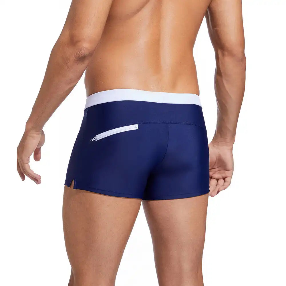 Men's Quick-Dry Swim Trunks - Solid Color Sport Shorts for Surf & Gym