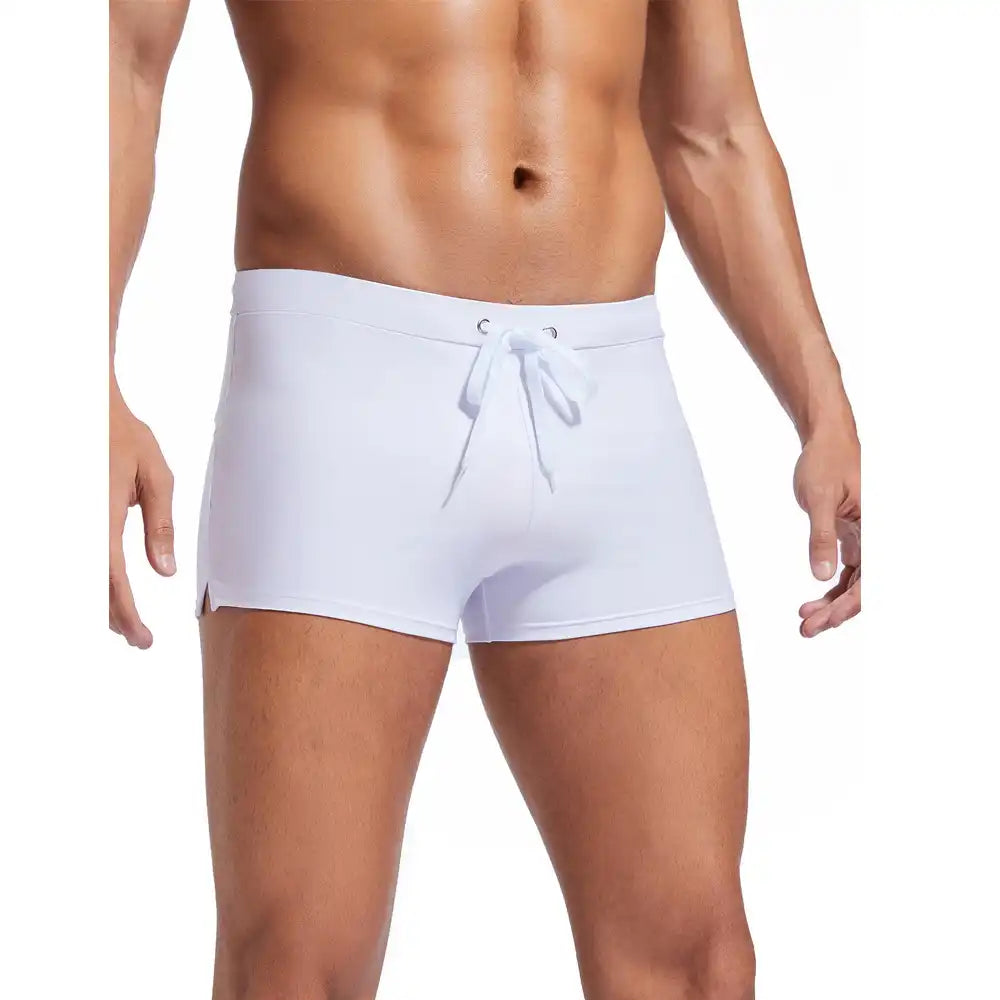 Men's Quick-Dry Swim Trunks - Solid Color Sport Shorts for Surf & Gym