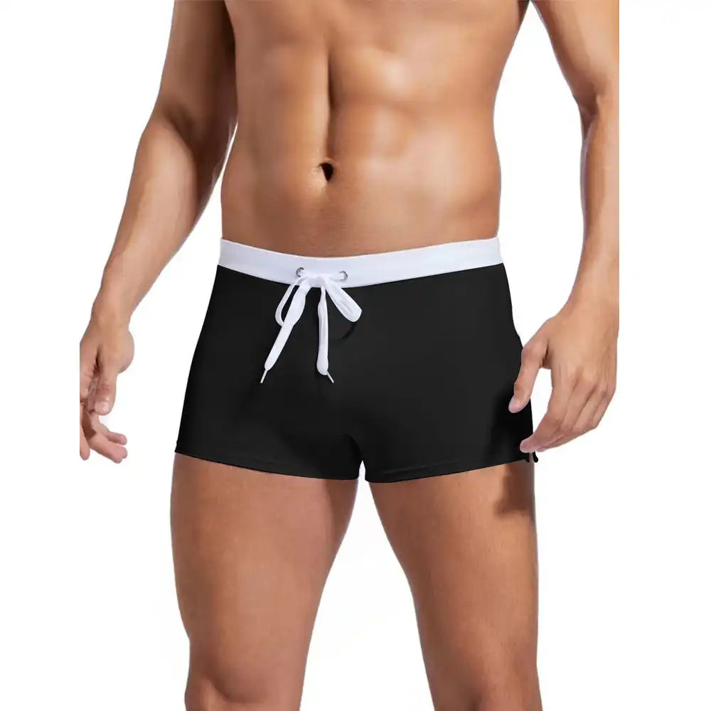 Men's Quick-Dry Swim Trunks - Solid Color Sport Shorts for Surf & Gym