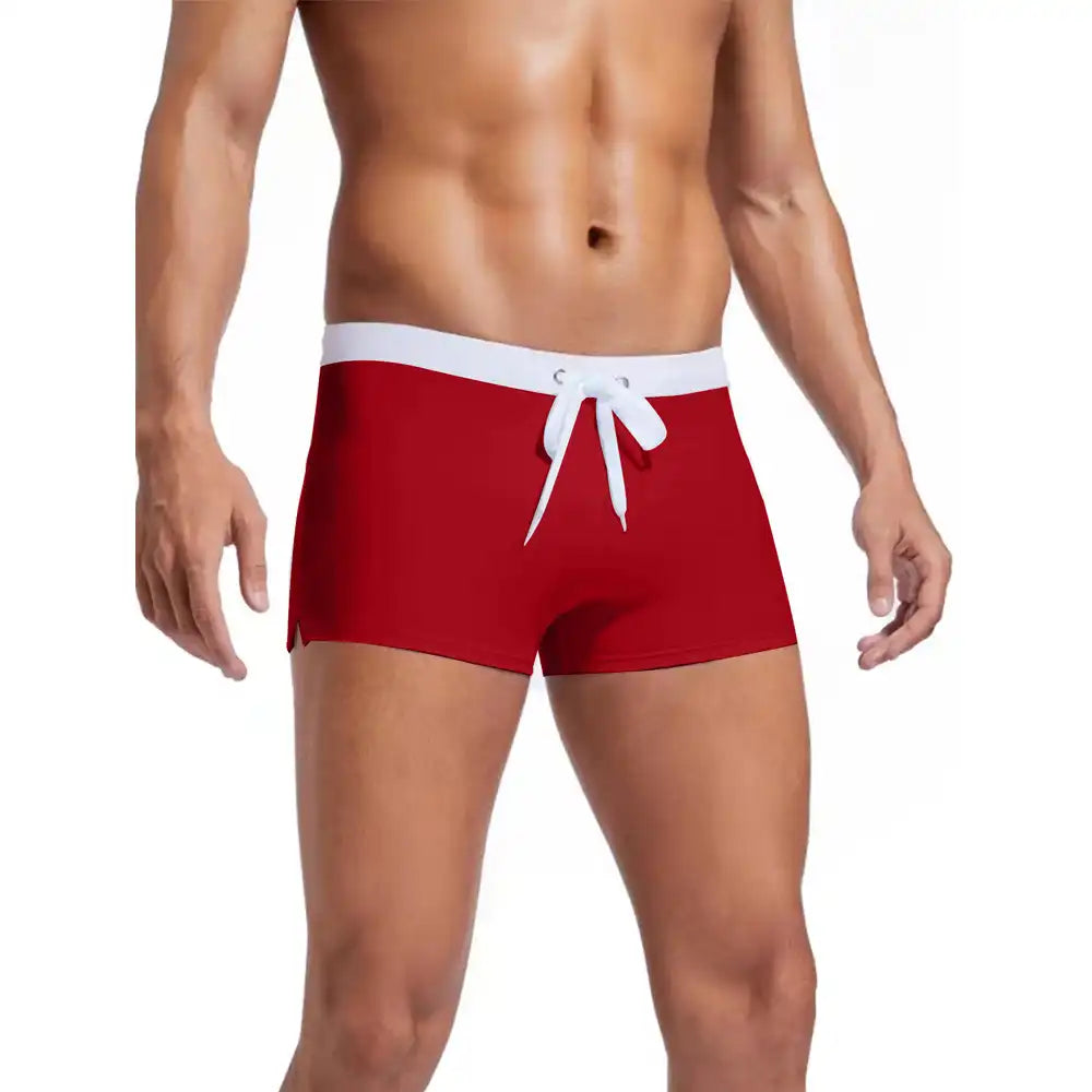 Men's Quick-Dry Swim Trunks - Solid Color Sport Shorts for Surf & Gym