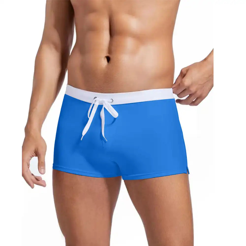 Men's Quick-Dry Swim Trunks - Solid Color Sport Shorts for Surf & Gym