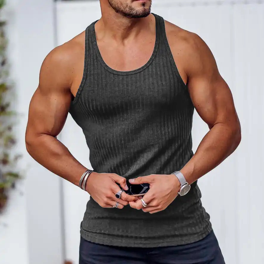Men's Ribbed Muscle Tank Top