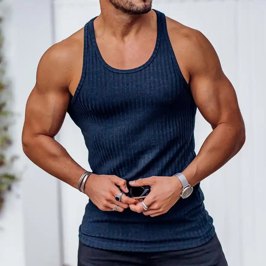 Men's Ribbed Muscle Tank Top