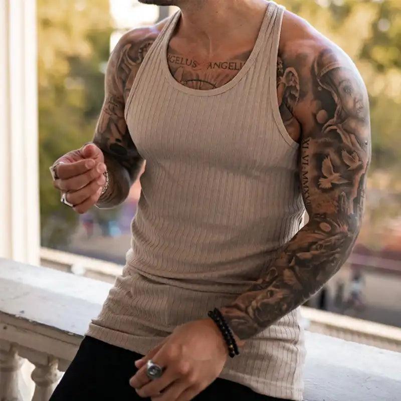 Men's Ribbed Muscle Tank Top