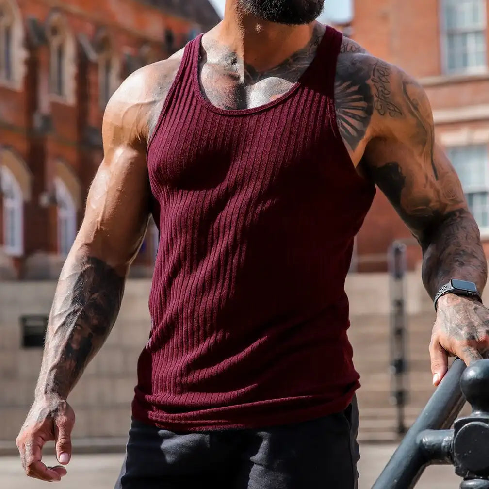 Men's Ribbed Muscle Tank Top