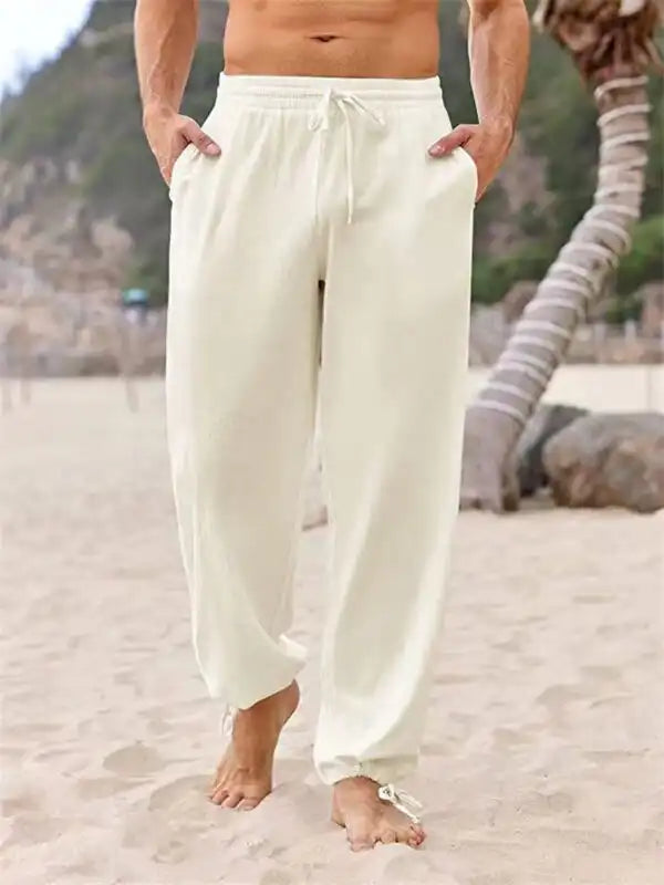 Men's Stretch-Fit Beach Pants - Lightweight & Adjustable