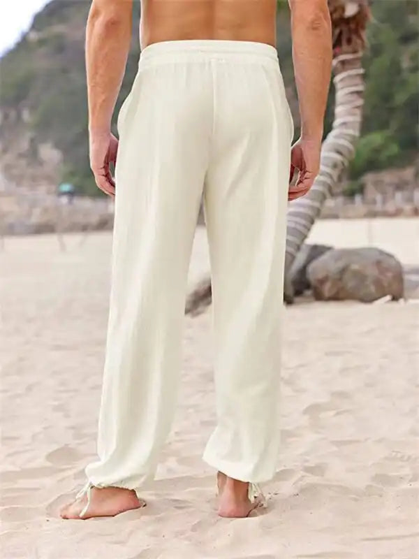 Men's Stretch-Fit Beach Pants - Lightweight & Adjustable