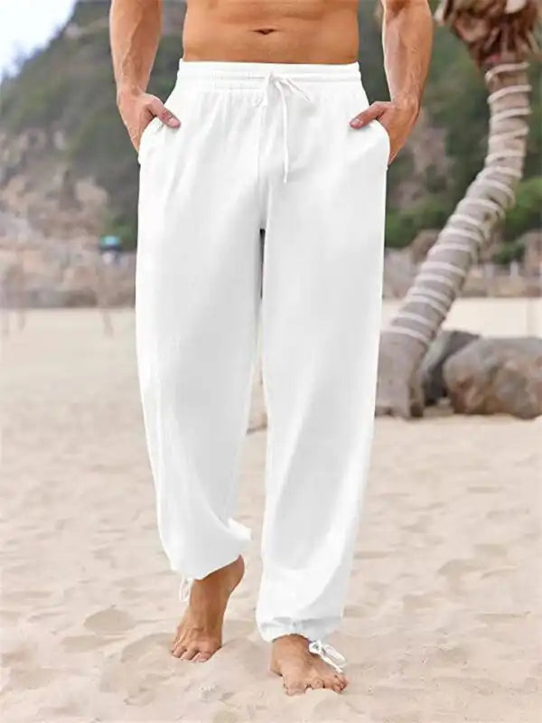 Men's Stretch-Fit Beach Pants - Lightweight & Adjustable