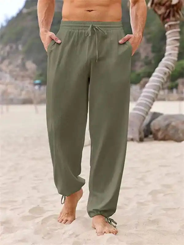 Men's Stretch-Fit Beach Pants - Lightweight & Adjustable