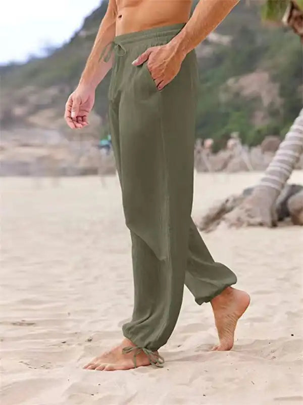 Men's Stretch-Fit Beach Pants - Lightweight & Adjustable