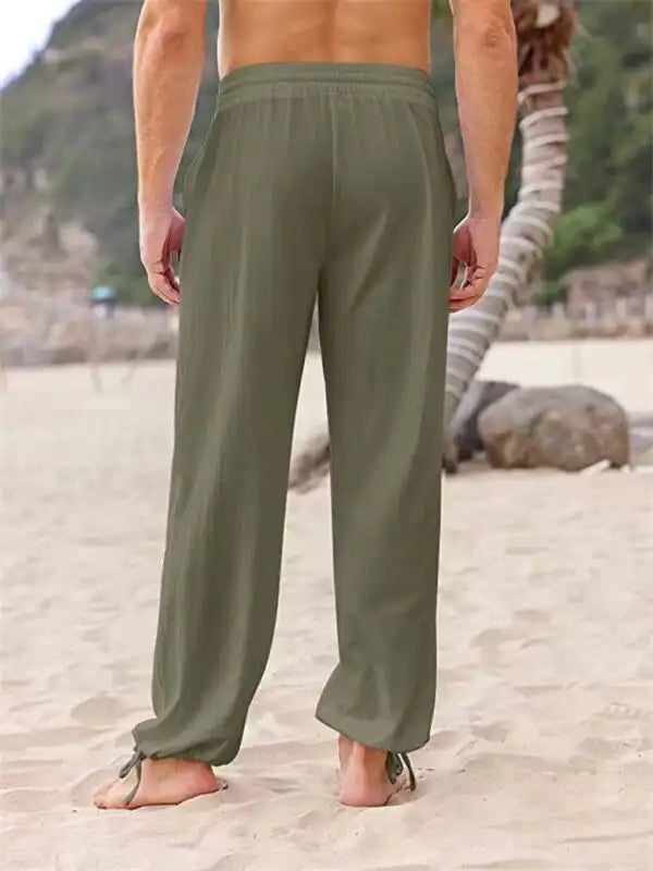 Men's Stretch-Fit Beach Pants - Lightweight & Adjustable