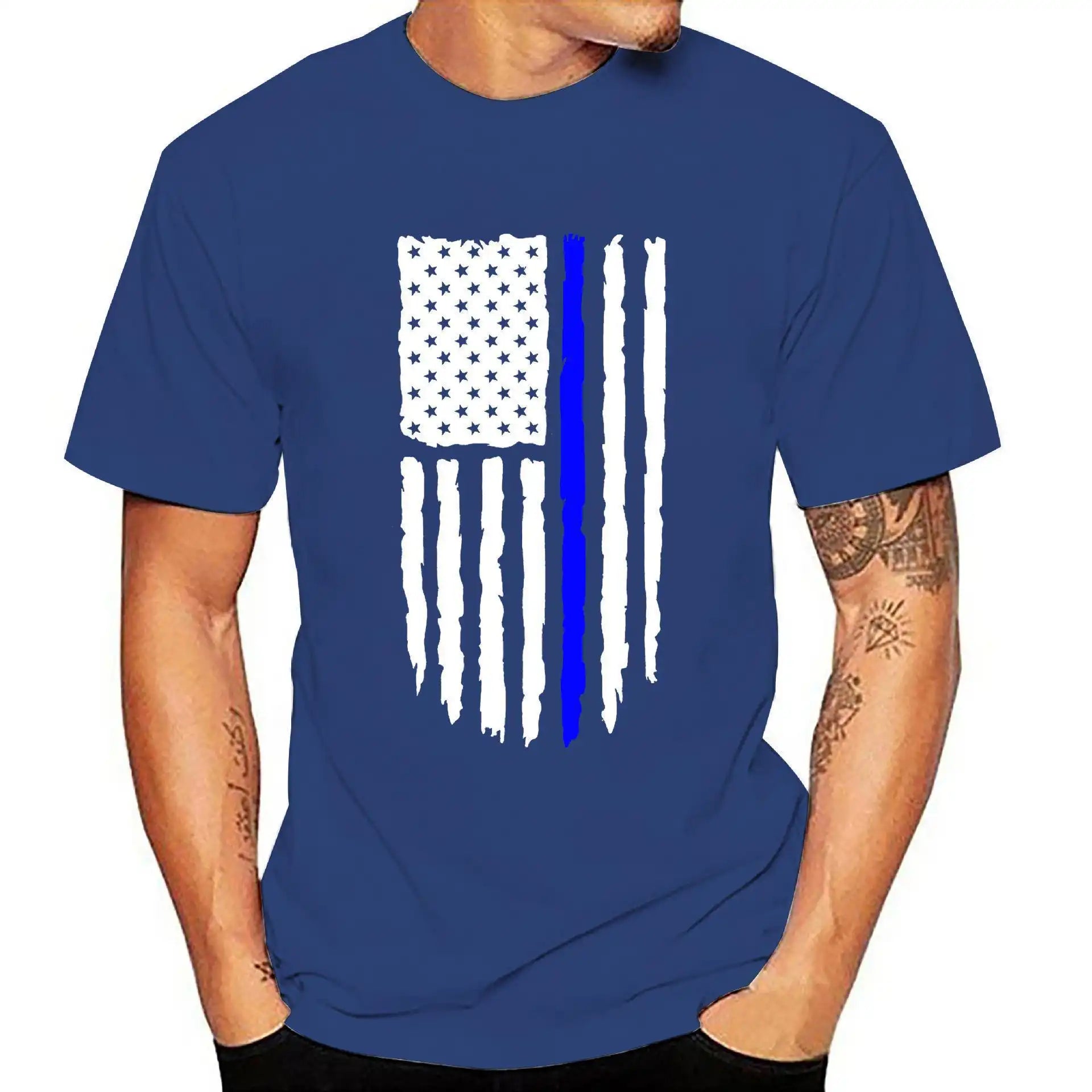 Men's Vintage Patriotic T-Shirt - 4th of July American Flag Design, Muscle Fit
