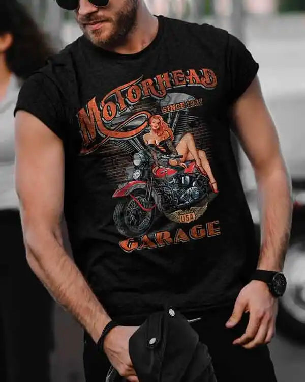 Men's Vintage Print Summer T-Shirt