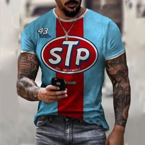 Men's Vintage Print Summer T-Shirt