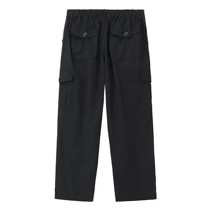 Men's Summer Cotton Cargo Pants - Oversized, High Waist