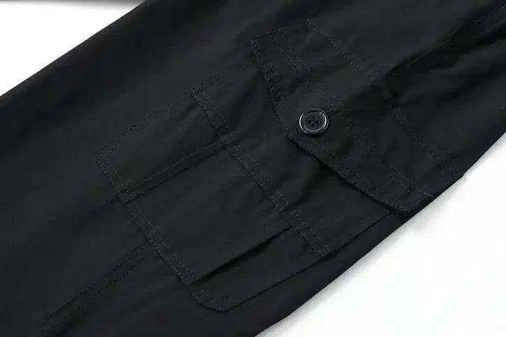 Men's Summer Cotton Cargo Pants - Oversized, High Waist