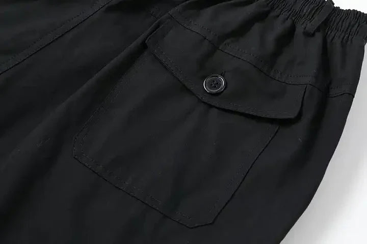 Men's Summer Cotton Cargo Pants - Oversized, High Waist