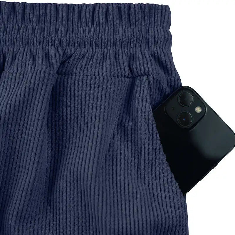 Men's Summer Shorts Ribbed Corduroy Drawstring Shorts