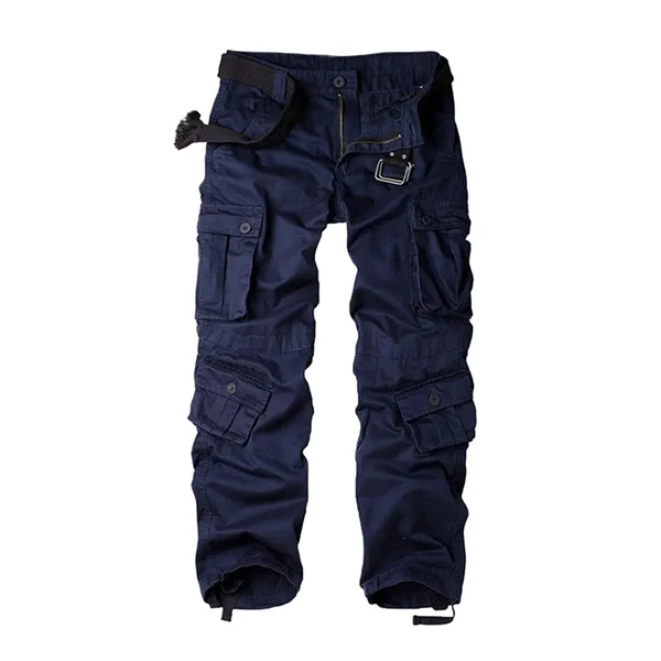 Men's 8-Pocket Cargo Pants - Breathable Hiking Trousers for Outdoor Adventures & Daily Wear