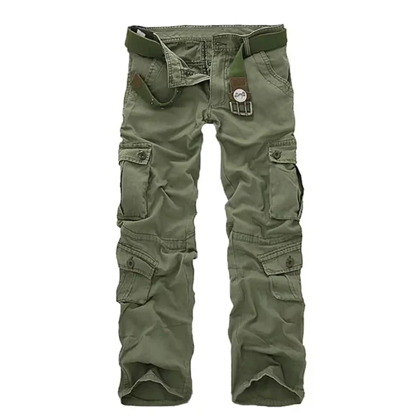 Men's 8-Pocket Cargo Pants - Breathable Hiking Trousers for Outdoor Adventures & Daily Wear