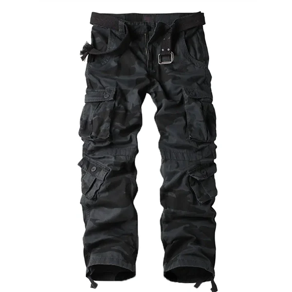 Men's 8-Pocket Cargo Pants - Breathable Hiking Trousers for Outdoor Adventures & Daily Wear