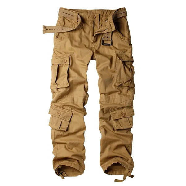 Men's 8-Pocket Cargo Pants - Breathable Hiking Trousers for Outdoor Adventures & Daily Wear