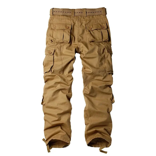 Men's 8-Pocket Cargo Pants - Breathable Hiking Trousers for Outdoor Adventures & Daily Wear