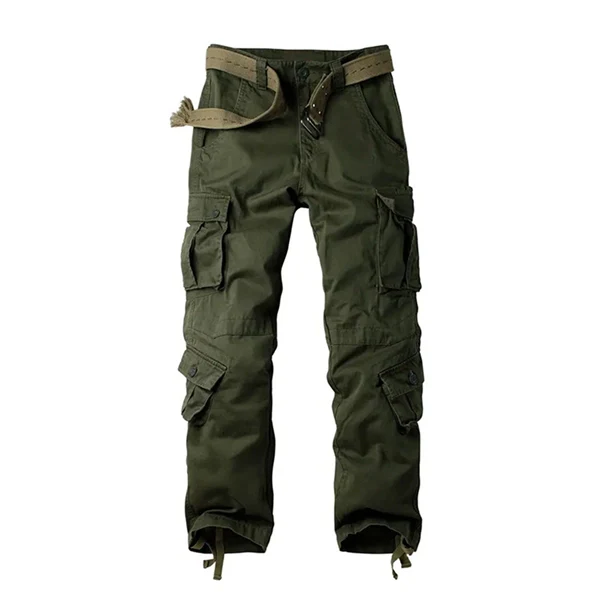 Men's 8-Pocket Cargo Pants - Breathable Hiking Trousers for Outdoor Adventures & Daily Wear