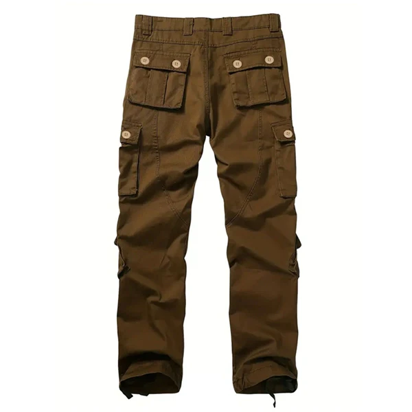 Men's 8-Pocket Cargo Pants - Breathable Hiking Trousers for Outdoor Adventures & Daily Wear